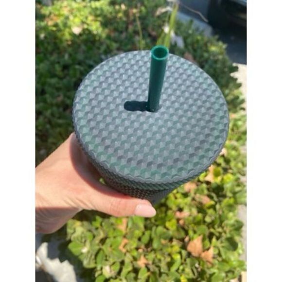 NEW Starbucks Studded Matte Forest Green 24oz Tumbler Cup - Picture 5 of 9